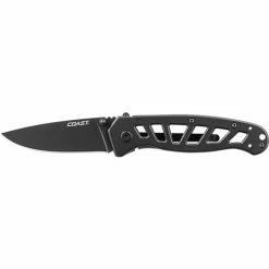 Coast FDX302 3" 7CR17 Stainless Steel Blade Double Lock Folding Knife W/ Stainless Steel Handle