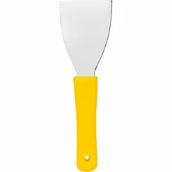 Sparta Handheld Scraper 3", Stainless Steel, Yellow - Pkg Qty 12