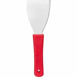 Sparta Handheld Scraper 3", Stainless Steel, Red - Pkg Qty 12