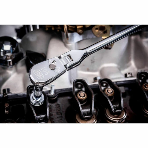 Gearwrench® 90 Tooth Flex Head Teardrop Ratchet with 1/2" Drive Tang, 17"L 5 Gearwrench® 90 Tooth Flex Head Teardrop Ratchet with 1/2" Drive Tang, 17"L - Image 3