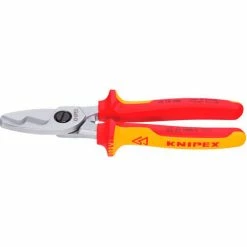 KNIPEX® 95 16 200 Insulated Cable Shears-1,000V 8" OAL