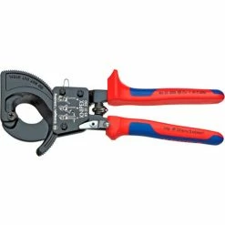 KNIPEX® 95 31 250 SBA Cable Cutters-Ratcheting Type-Comfort Grip 10" OAL