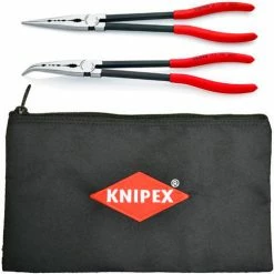 Knipex® Extra Long Needle Nose Pliers Set W/ Keeper Pouch, 2 Pc -Hand Tools popular store KNX 9K 00 80 128 US