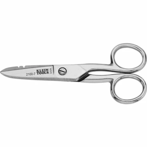 Klein Tools® Electrician's Scissors, Nickel Plated 2100-7 3 Klein Tools® Electrician's Scissors, Nickel Plated 2100-7