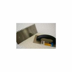 M-D Building Products M-D Econo Trowel, 49100, 1/4"X1/4"X1/4" Sq Notch, Silver - Pkg Qty 12