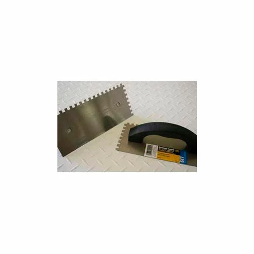 M-D Building Products M-D Econo Trowel, 49100, 1/4"X1/4"X1/4" Sq Notch, Silver - Pkg Qty 12 3 M-D Building Products M-D Econo Trowel, 49100, 1/4"X1/4"X1/4" Sq Notch, Silver - Pkg Qty 12