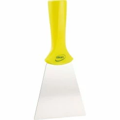 Vikan 40116 4" Stainless Steel Handle Mounted Scraper, Yellow