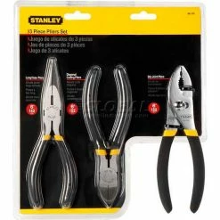 Stanley 84-114 3 Piece Basic Plier Set (Long Nose, Slip Joint, Diagonal) -Hand Tools popular store SNY 84 114