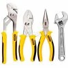 Stanley 84-558 4 Piece Plier & Wrench Set (Long Nose, Slip Joint, Tongue & Groove, Adj. Wrench) -Hand Tools popular store SNY 84 558