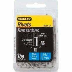Stanley PSS44-1B Steel Rivets 1/8" x 1/4", 100 Pack