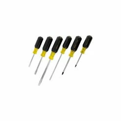 Stanley 66-565 6 PC. Vinyl Comfort Grip Cabinet. Standard, & Phillips Screwdriver Set