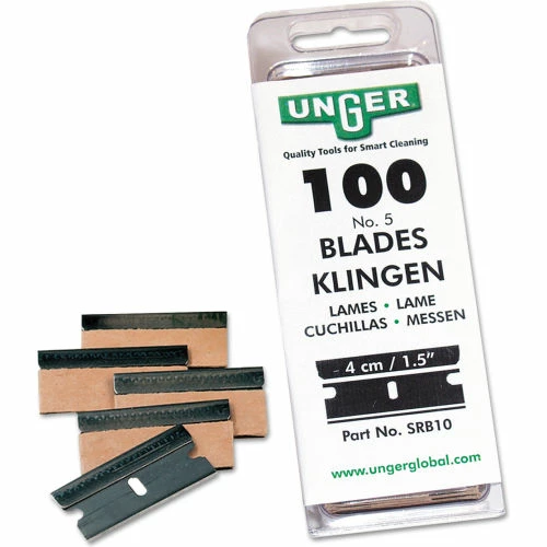 Unger ErgoTec® Safety Blades, Steel, 5-3/4", 100 Blades/Pack, 1 Pack - SRB30 3 Unger ErgoTec® Safety Blades, Steel, 5-3/4", 100 Blades/Pack, 1 Pack - SRB30