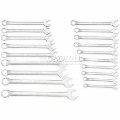 Urrea Metric Combination Wrench Set, 120070M, 12 Pt, 22-50 mm Opening Sizes, 19 Pcs