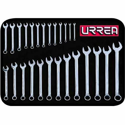 Urrea Metric Combination Wrench Set, 1200QM, 6 & 12 Pt, 6-32 mm Opening Sizes, 26 Pcs 3 Urrea Metric Combination Wrench Set, 1200QM, 6 & 12 Pt, 6-32 mm Opening Sizes, 26 Pcs