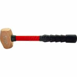 Urrea Non Sparking Hammer, 1432FV, 14" OAL, 54 Oz Bronze Head W/ Fiberglass Handle