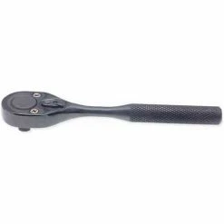 Urrea Quick Release Pear Head Ratchet, 5249B, 7" Long, 3/8" Drive, Black Oxide Finish