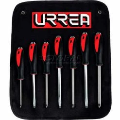 Urrea Striking/Impact Screwdriver Set, 9100GC, Flat & Phillips Tip, 7 Pieces