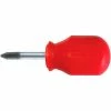 Urrea Red Handle Screwdriver, 9671R, #2 Phillips Tip, 3-13/32"L, 1 3/8"L X 1/4" Stubby Round Shank -Hand Tools popular store URR 9671R