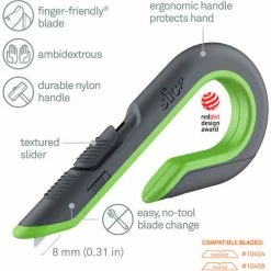 Slice® Ceramic Blade Auto-Retractable Box Cutter - 10503 15 Slice® Ceramic Blade Auto-Retractable Box Cutter - 10503 -Hand Tools popular store auto retractable box cutter features