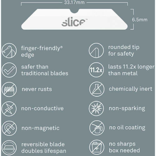 Slice® Replacement Ceramic Dual-Sided Blades - 10404 - Pack of 4 5 Slice® Replacement Ceramic Dual-Sided Blades - 10404 - Pack of 4 - Image 3