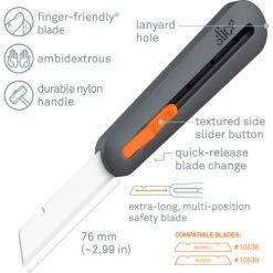 Slice® Manual Industrial Knife with 4" Rounded Blade - 10559 -Hand Tools popular store manual industrial knife 3 features