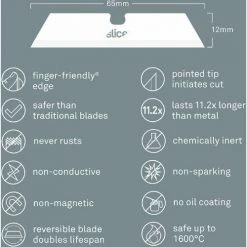 Slice® Replacement Ceramic Utility Knife Blades, Pointed Tips - 10528 - Pack of 3 -Hand Tools popular store utility knife blades pointed tip features